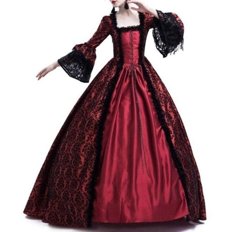 Robe Steampunk Victorienne Rouge | Crimson Twilight - The Steampunk Emporium