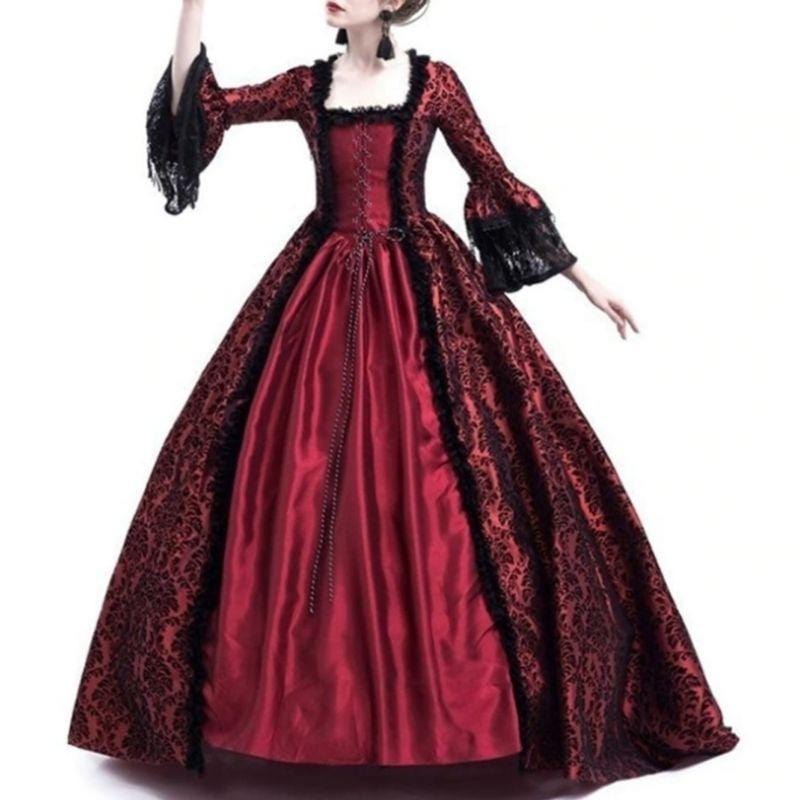 Robe Steampunk Victorienne Rouge | Crimson Twilight - The Steampunk Emporium