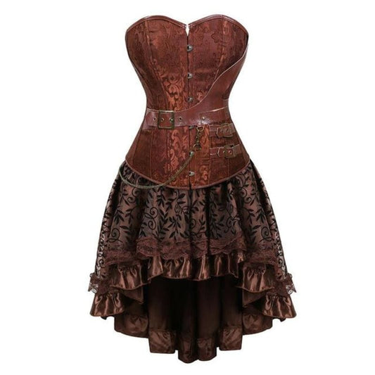 Robe Style Steampunk | SteamGlam - The Steampunk Emporium Marron / S