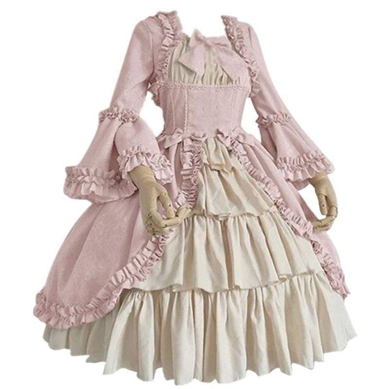 Robe Victorienne Femme | Perle de Soie - The Steampunk Emporium Rose / S