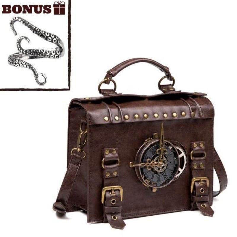 Sac Horloge Édison | ChronoLux - The Steampunk Emporium