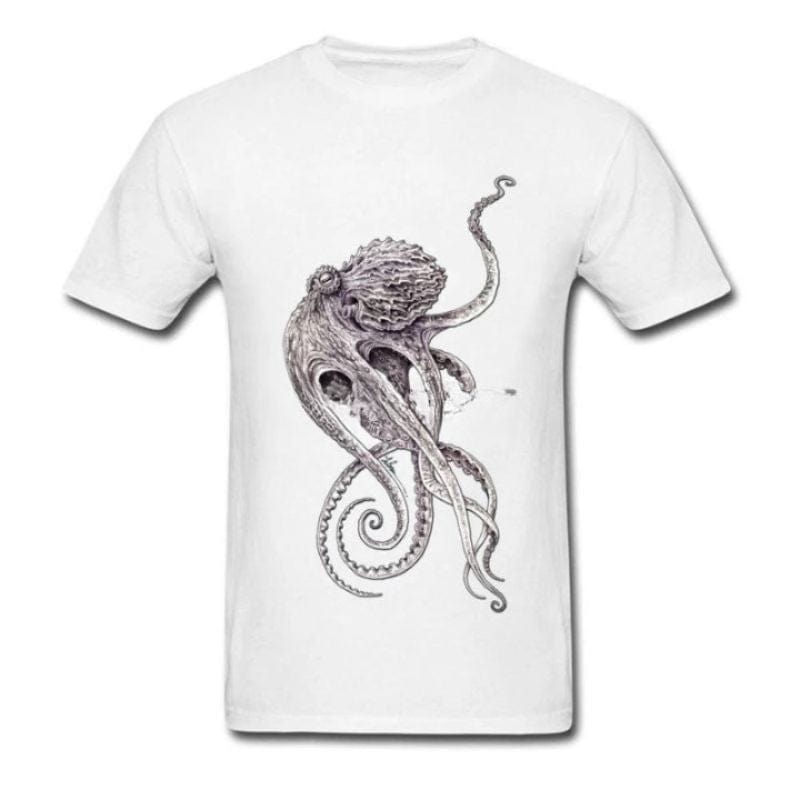 T-shirt Poulpe | OctoWave - The Steampunk Emporium Blanc / XS