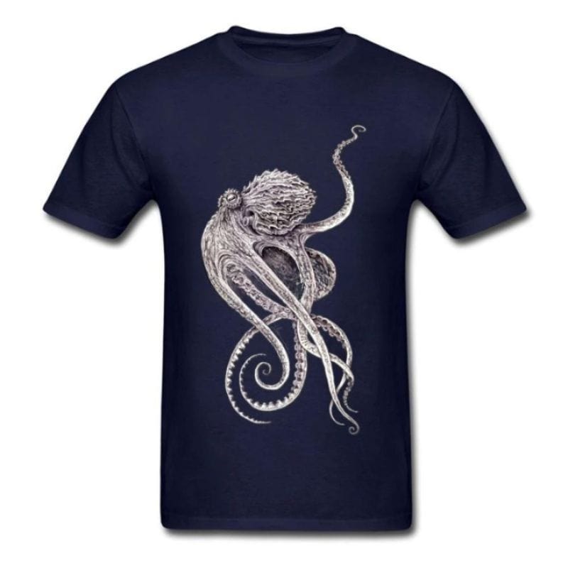 T-shirt Poulpe | OctoWave - The Steampunk Emporium Bleu / XS