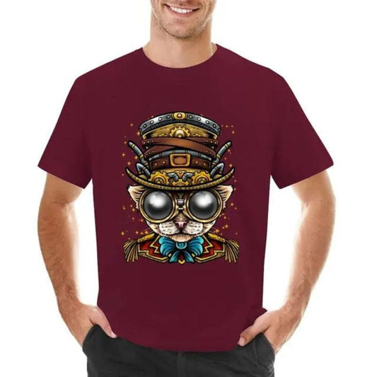 T-Shirt Steampunk Homme | TechnoGear - The Steampunk Emporium Rouge / S