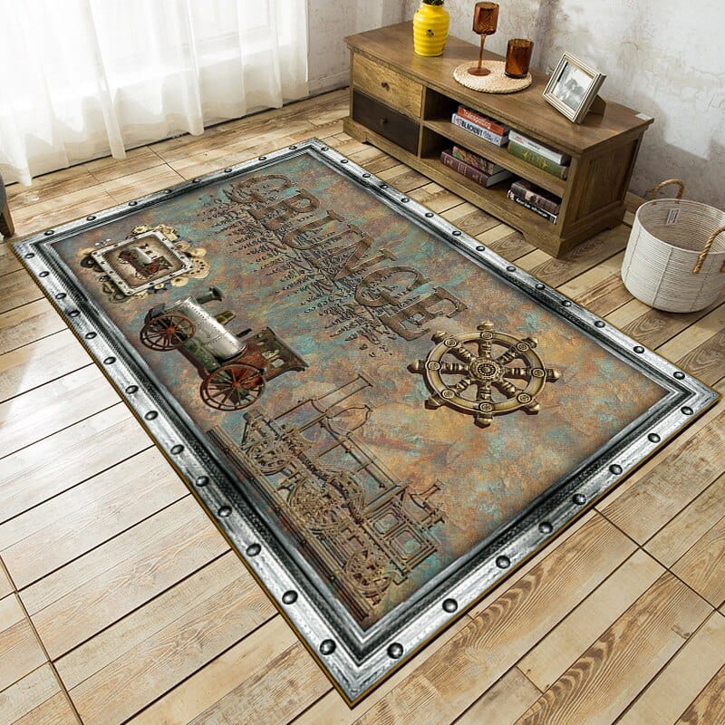 Tapis Style Steampunk | SkyForge - The Steampunk Emporium Train / 40x60cm