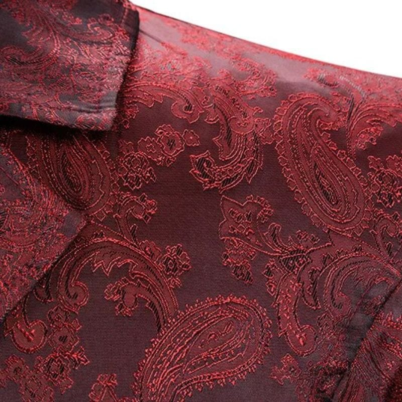 Veste Costume Gothique Sans Manche Homme Rouge | EléganceSombre - The Steampunk Emporium