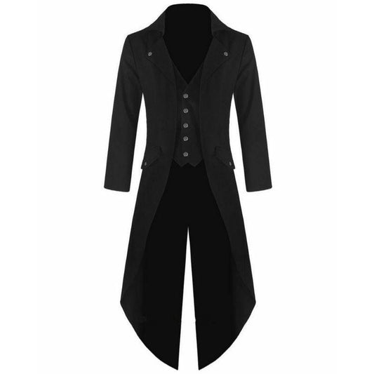 Veste Gothique Victorienne en Queue de Pie | Royal Noir - The Steampunk Emporium Noir / M