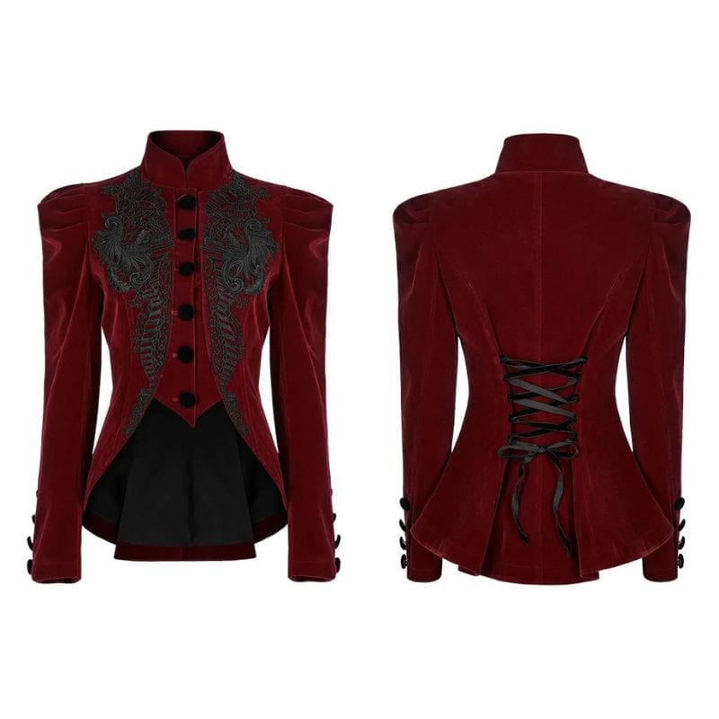 Veste Gothique Victorienne Femme | DarkElegance - The Steampunk Emporium