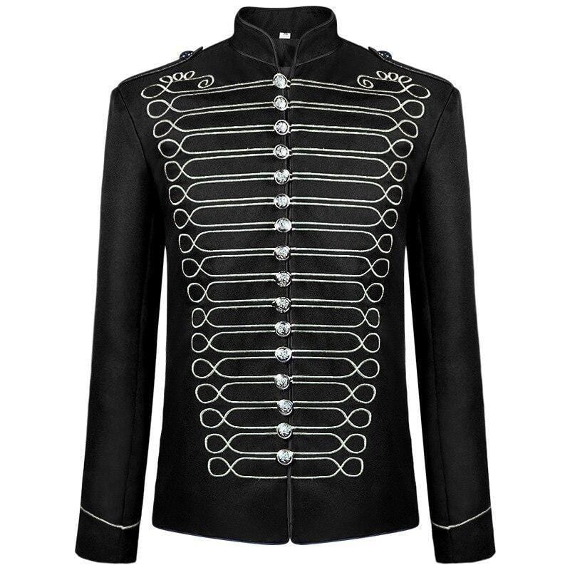 Veste Officier Steampunk | MysticSteel - The Steampunk Emporium Noir et Argent / S