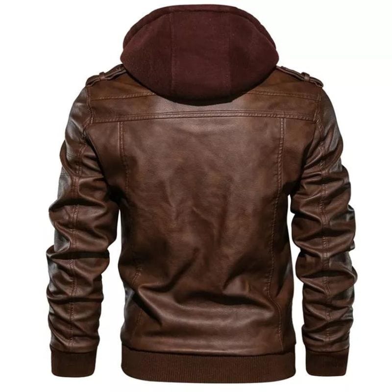 Veste Simili PU à Capuche Homme | Visionnaire Leather - The Steampunk Emporium