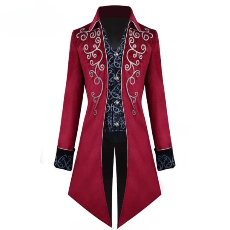 Veste Steampunk Gothique Redingote | ShadowSteel - The Steampunk Emporium Rouge 1 / S