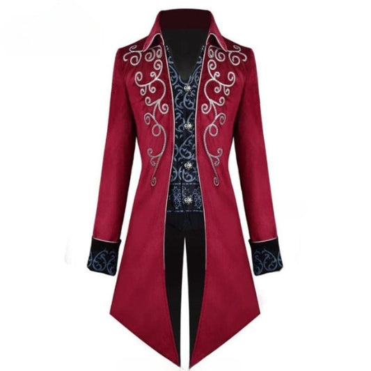 Veste Steampunk Gothique Redingote | ShadowSteel - The Steampunk Emporium Rouge 1 / S