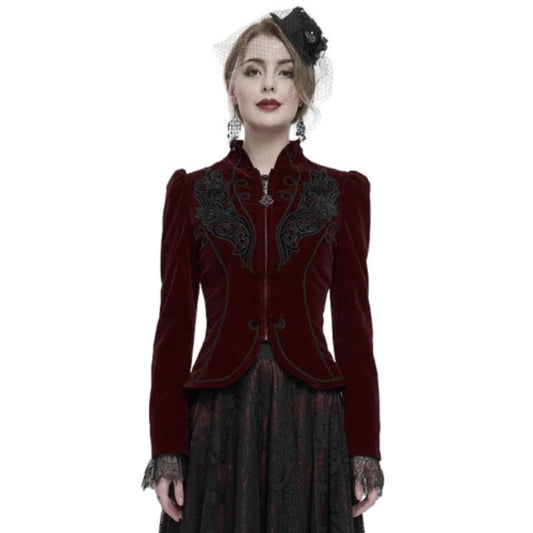 Veste Victorienne Femme | Élégance Précieuse - The Steampunk Emporium XS / Bordeaux